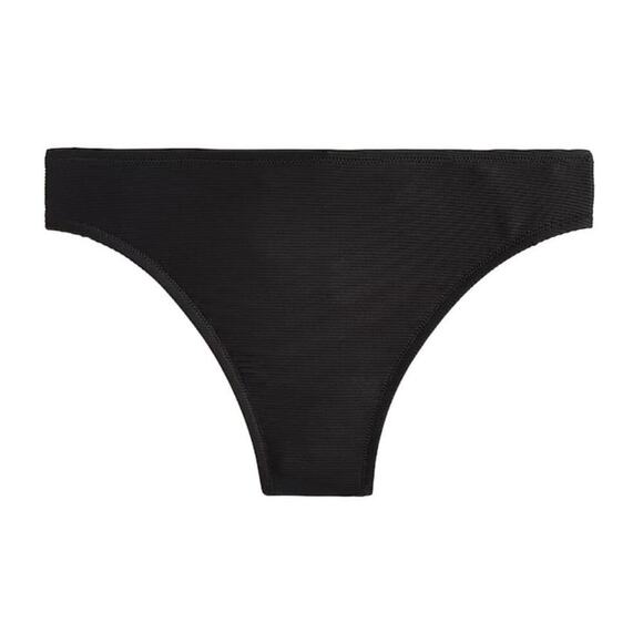 NEW J. Crew Women’s Medium‎ Black Ribbed High-Rise Cheeky Bikini Bottom NWT - Picture 1 of 5